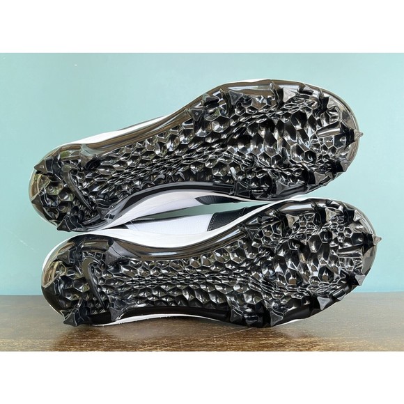 Jordan 1 Mid Alpha Menace White/Black Football Cleats Men's Size 11 FJ6805-100 - Picture 9 of 10